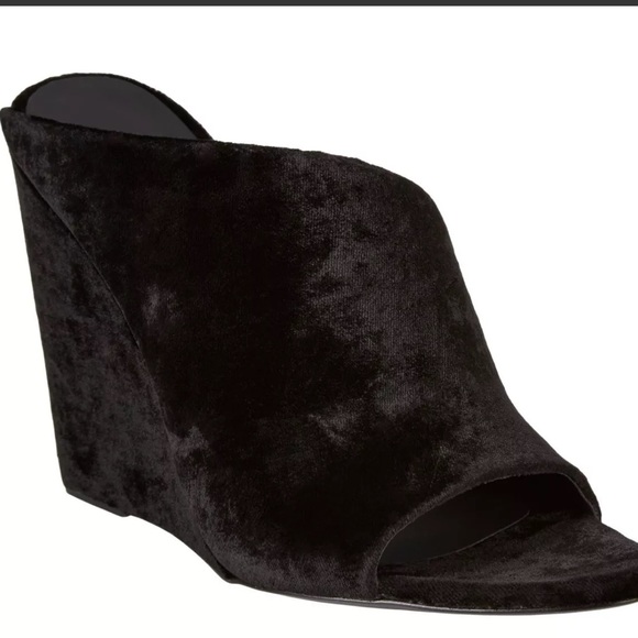 New black velvet Alexander Wang wedge heels. 37.5 - Picture 7 of 16